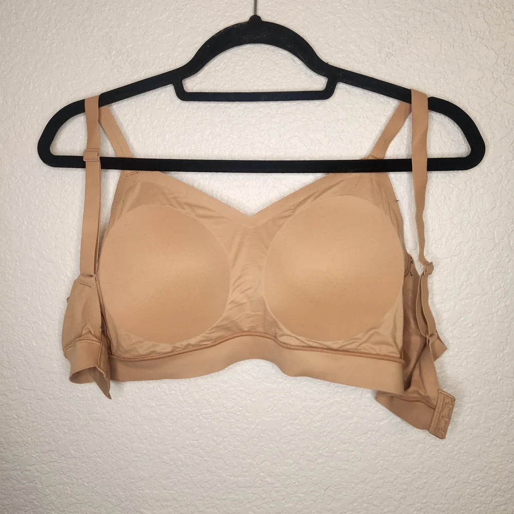 Flatley Bra Liftwear Crossover Seamless Wire-Free Sand Tan Size M